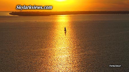 sailboat at sunset