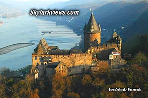 Stahleck castle at sunset